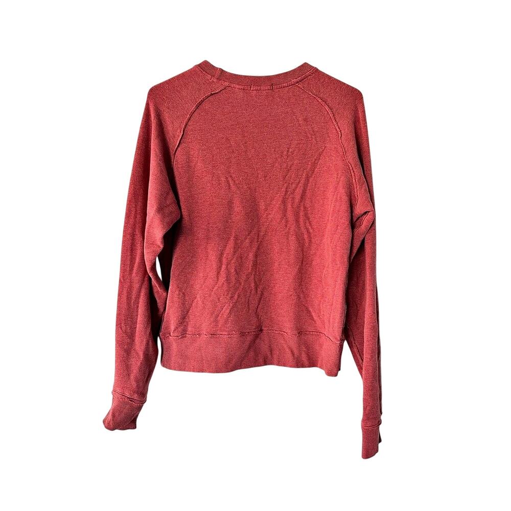 Tasc Women’s Varsity Earth Red Crewneck Sweatshirt Size Small
